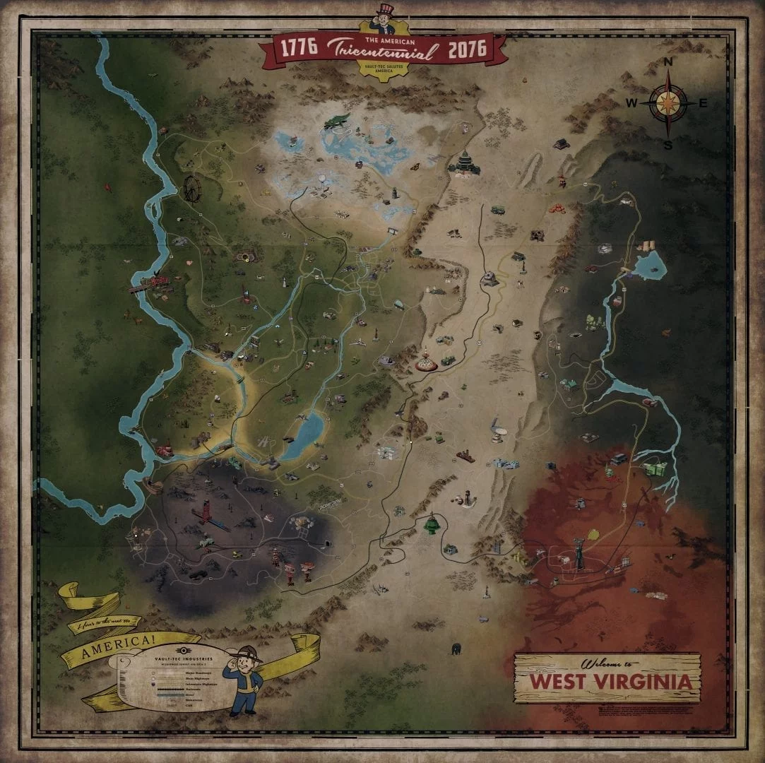 fallout76's-fallout4's-map