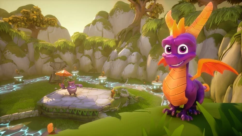 spyro-on-ledge-in-idol-springs Spyro-Reignited-Trilogy-Review