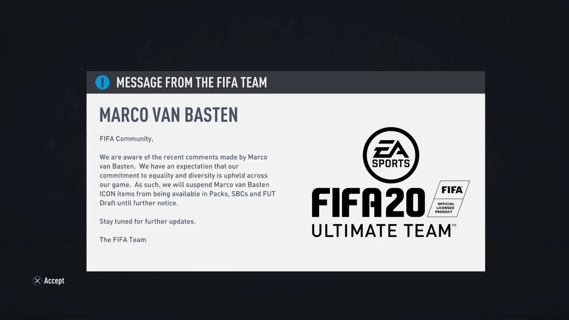 FIFA 20 FUT Hub (In Menus)