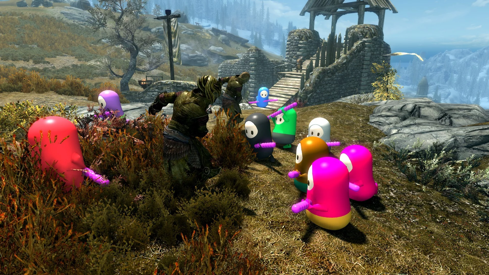 Ky Skyrim mod sjell Fall Guys në Elder Scrolls