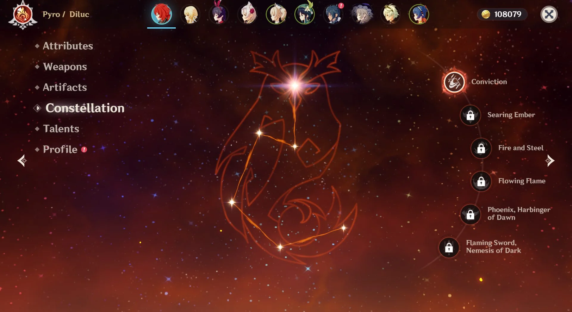 diluc-constellations diluc, build,