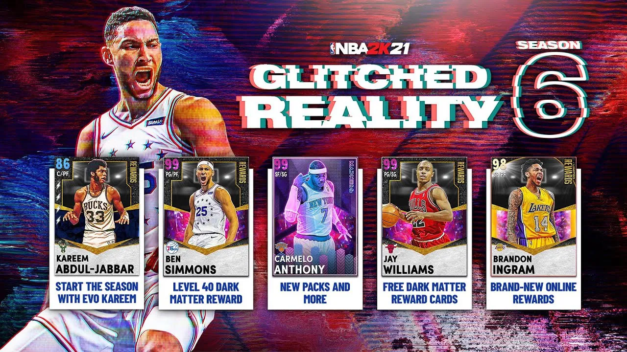 myteam-season-6-nba2k21 nba 2k21 myteam, myteam season 6, glitched reality
