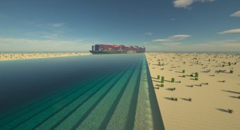 U deshën gjashtë ditë për të nxjerrë Ever Given nga Kanali Suez dhe 11 orë për ta ndërtuar atë në Minecraft